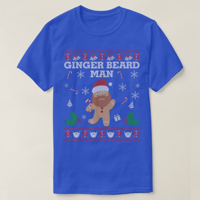 Ginger Beard Man Funny Ugly Christmas Sweater Gift T Shirt (Design framsida)