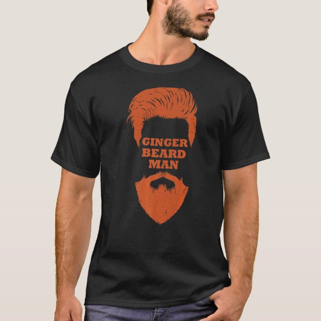 Ginger Beard Man Rödhårig Ginger Pappa Far Manar T Shirt (Framsida)