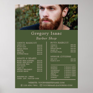 Ginger Beard Model, Herrbarberare Prislista Poster