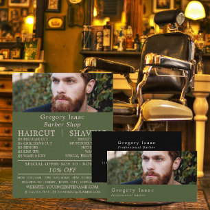 Ginger Beard Model, Manar Barbers Visitkort