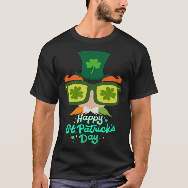 Ginger Beard St Patrick s Day Green Irish Shamrock T Shirt (Framsida)