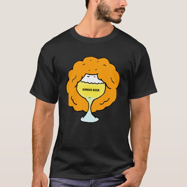 Ginger Beer Drinking Alcohol Punny Rödhårig Pub C T Shirt (Framsida)