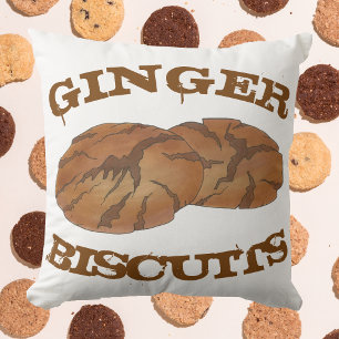 Ginger Biscuits Gingersnap Ginger Nöt Cookies Kudde