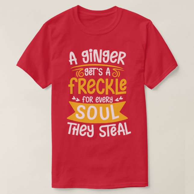 Ginger blir beskjuten t shirt (Design framsida)