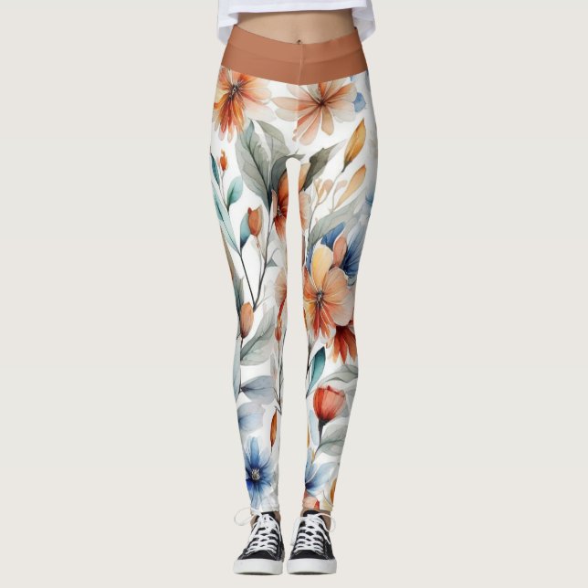 Ginger-Blommar Leggings (Framsida)