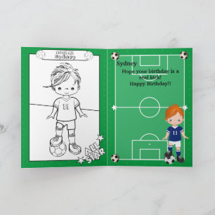 Ginger Boys-fotfärgssida Grattis på födelsedagen Kort