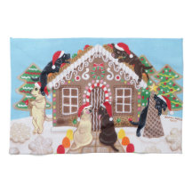 Ginger Bread House Labradors Painting