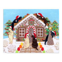 Ginger Bread House Labradors Painting