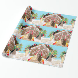 Ginger Bread House Labradors Painting Presentpapper