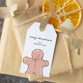 Ginger Bread Man Jul Presentetikett