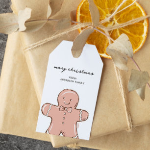 Ginger Bread Man Jul Presentetikett