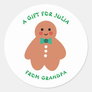 Ginger Bread PAPPA Bästa Pappa någonsin Anpassni Runt Klistermärke