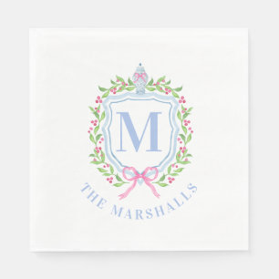 Ginger Burk och jul Berries Monogram Pappersservett
