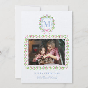 Ginger Burk och julberries Vapensköld Monogram Inbjudningar