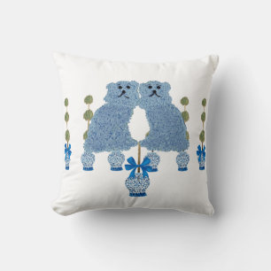 Ginger Burk Stafford Hundar Topiary Kudde
