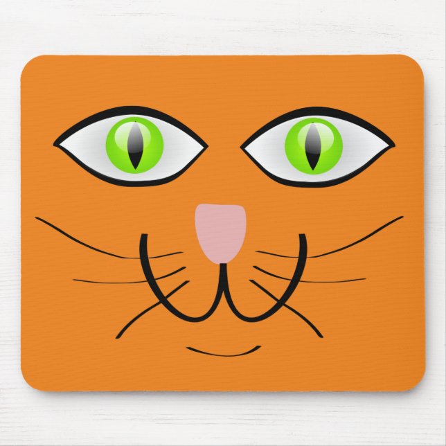 GINGER CAT ANSIKTE MOUSEPAD MUSMATTA (Framsidan)