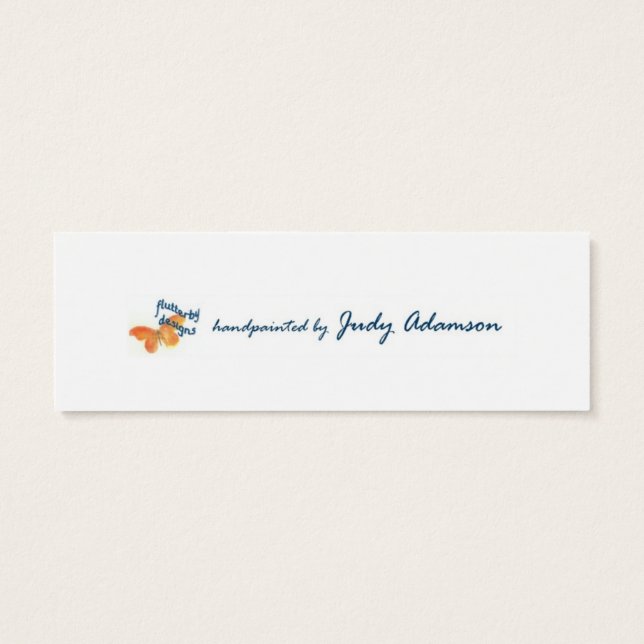 Ginger Cat Bookmark Litet Visitkort (Baksidan)
