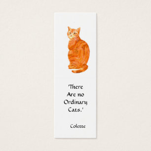 Ginger Cat Bookmark Litet Visitkort