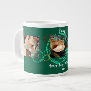 Ginger Cat, Collage Photos, Text, Gör din egen, Jumbo Mugg