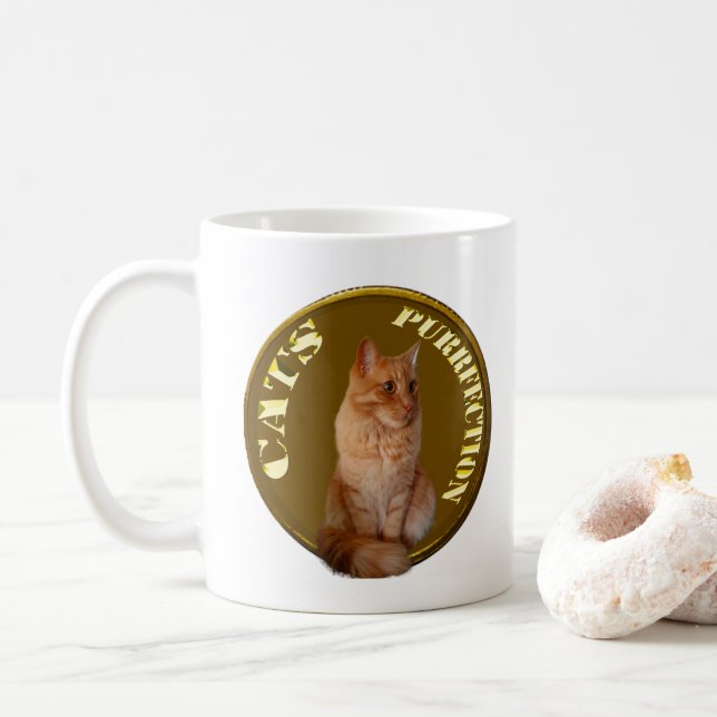 Ginger Cat Guld Coin, kaffe Mugg (Med munk)