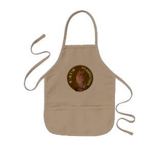 Ginger Cat Guld Coin, Kids Apron Barnförkläde