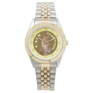 Ginger Cat Guld Coin, Unisex Watch Armbandsur