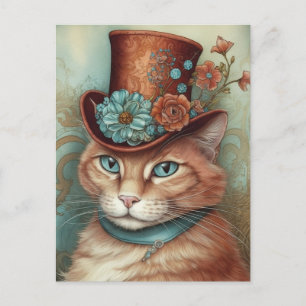 Ginger Cat i en topat Vykort