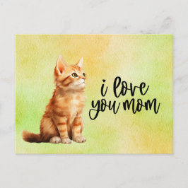 Ginger Cat I kärlek du Mamma Vykort