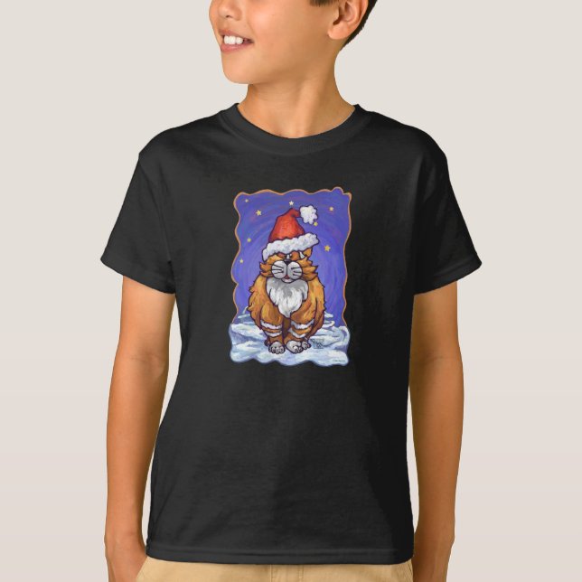 Ginger Cat-jul T Shirt (Framsida)