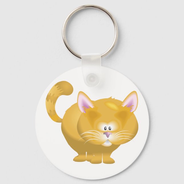 Ginger Cat Keychain Nyckelring (Framsida)