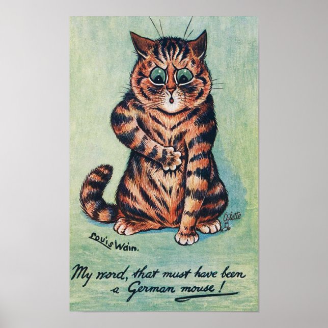 Ginger Cat, Louis Wain Poster (Framsidan)
