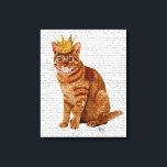 Ginger Cat med Krona Fullt Canvastryck<br><div class="desc">Husdjur</div>