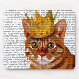 Ginger Cat med Krona Portrai Musmatta