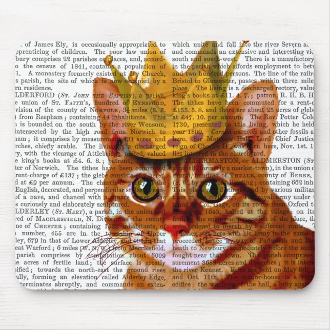 Ginger Cat med Krona Portrai Musmatta (Framsidan)