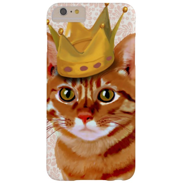 Ginger Cat med Krona Porträtt Case-Mate iPhone Skal (Baksidan)