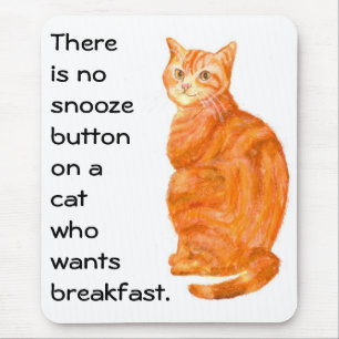 "Ginger Cat" Mousepad med Funny Slogan Musmatta