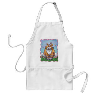 Ginger Cat-presenter och tillbehör Förkläde