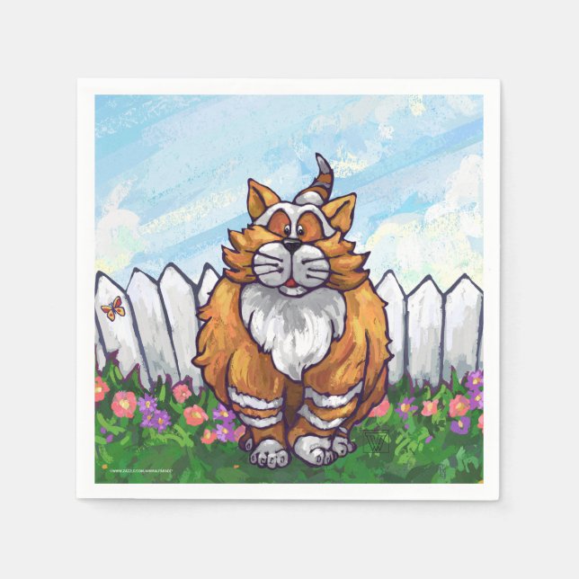 Ginger Cat-presenter och tillbehör Pappersservett (Framsidan)
