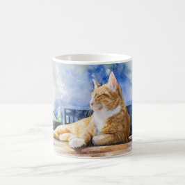 Ginger Cat Relaxing Classic Mugg
