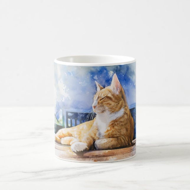 Ginger Cat Relaxing Classic Mugg (Center)