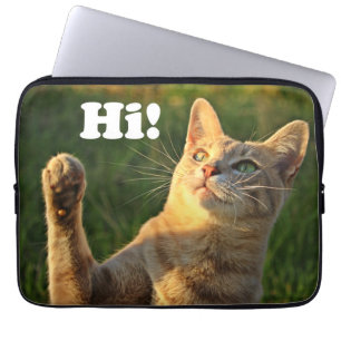 Ginger Cat säger hej! Laptop Fodral