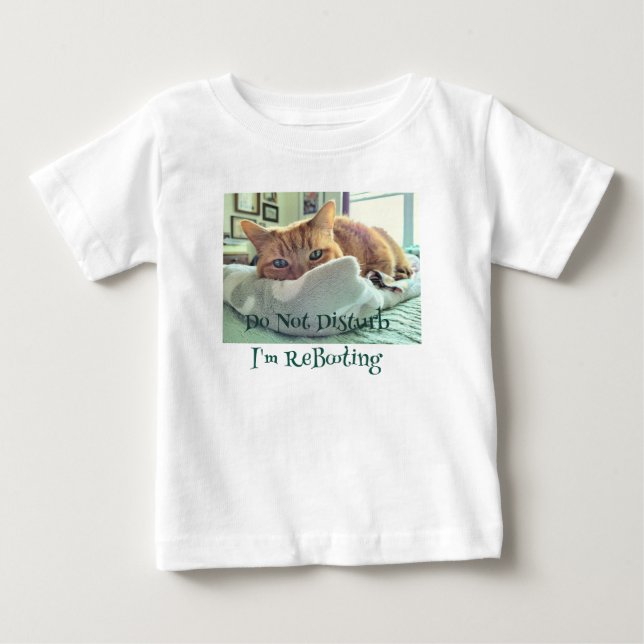 Ginger Cat Says stör inte T Shirt (Framsida)