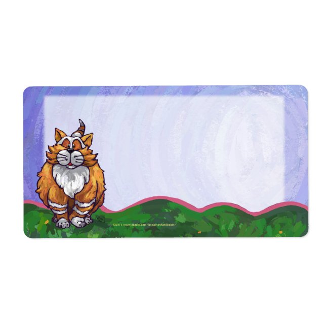 Ginger Cat Shipping Labels Fraktsedel (Framsidan)