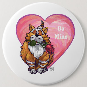 Ginger Cat Valentine Day Knapp