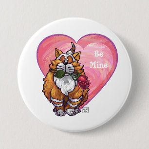 Ginger Cat Valentine Day Knapp