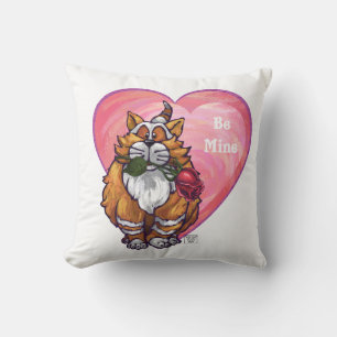 Ginger Cat Valentine Day Kudde