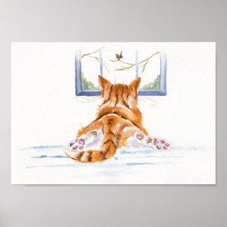 Ginger Cats/kittens: "Window Shopping" Poster