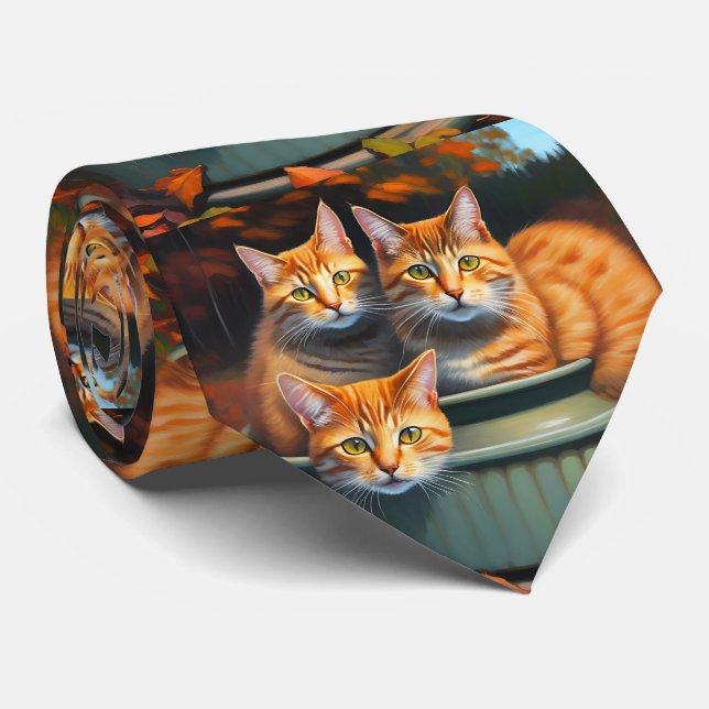 Ginger Cats Pot Plants, Neck Tie Slips (Rullad)