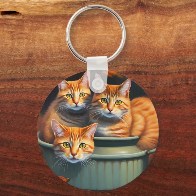 Ginger Cats Pot Plants, Nyckelring (Framsida)