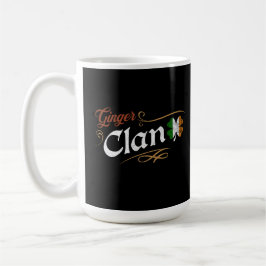 Ginger Clan irländskt arv Shamrock Vintage Kaffemugg